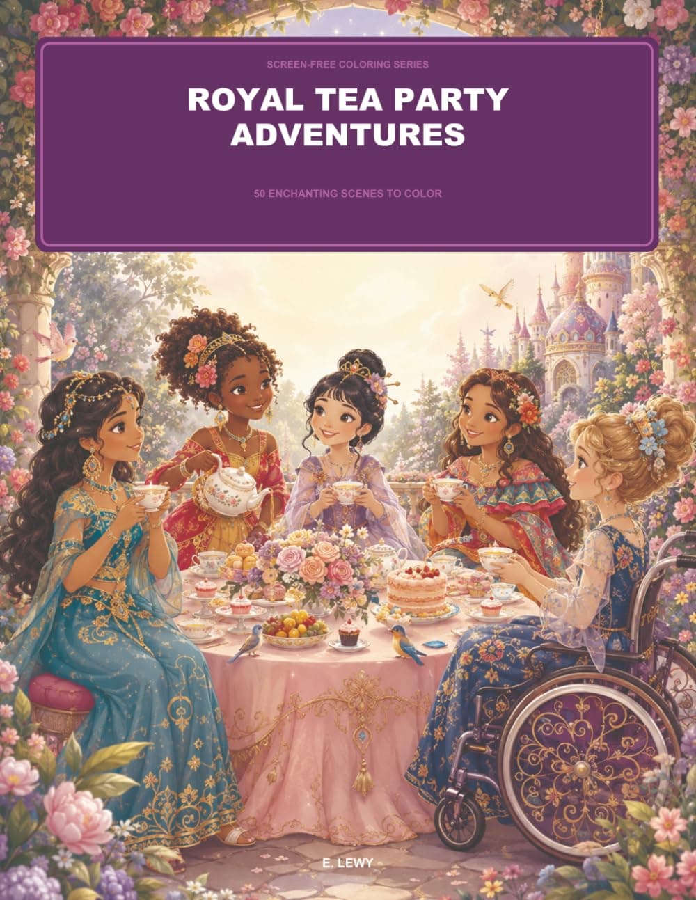 Royal Tea Party Adventures coloring book cover